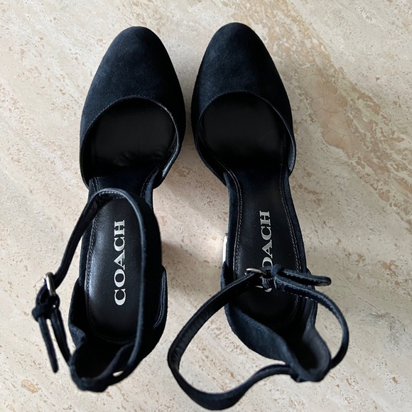 NIB Coach chrystie patchwork platform heels size 7 - Picture 5 of 8